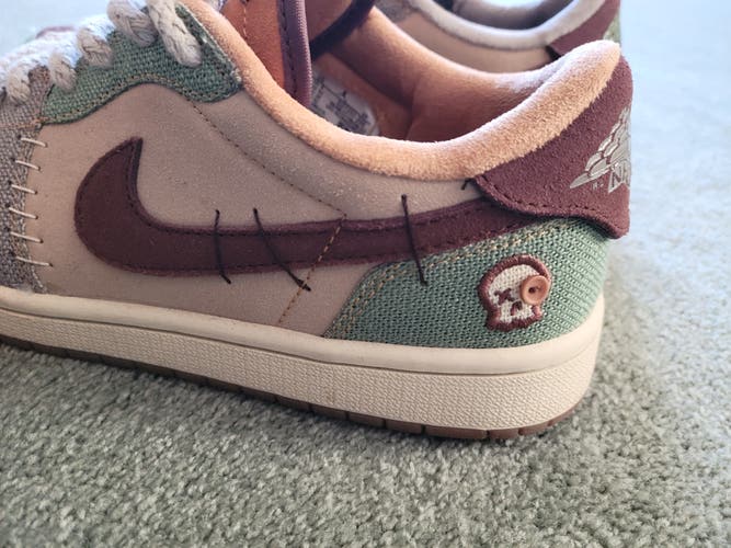 Zion Williamson x Air Jordan 1 Retro Low OG 'Voodoo' Brown Unisex Size M 10.0 (W 11.0) Adult (Used)