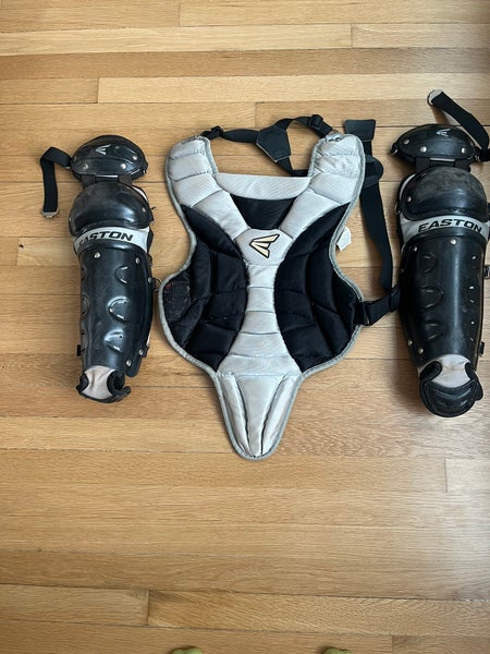 Black Easton Youth Catcher's Chest Protector & Shin Guards (USED)