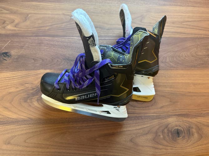 Black/Yellow 2024 Bauer Supreme M40 Hockey Skates 6 (Used)