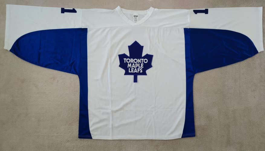 H7600 "Leafs" Style Hockey Goalie Jersey - 4XL -Wht/Royal - New