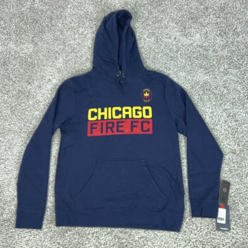 Chicago Fire FC Hoodie Mens Large Blue MLS Soccer Fanatics Pullover Fleece Top