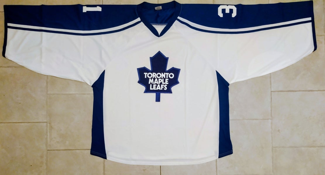 H7600 "Leafs" Style Hockey Goalie Jersey - 4XL -Wht/Royal - New