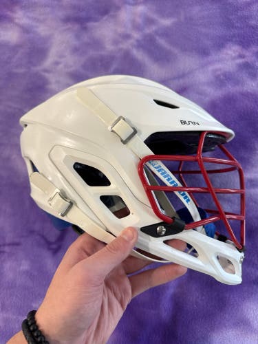 White Adult Warrior Burn Helmet (Used)