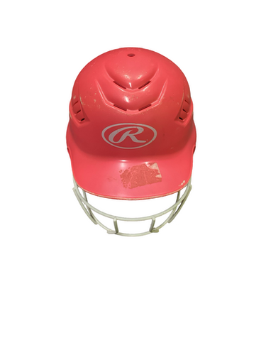 Used Rawlings HELMET Batting Helmet w/Mask Pink S/M 11613-S000177157