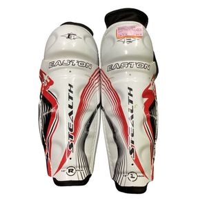 Used Easton STEALTH Senior Shin Guards White 12" 11613-S000177151