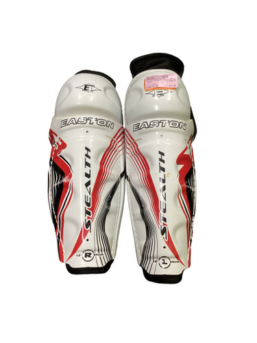 Used Easton STEALTH Senior Shin Guards White 12" 11613-S000177151