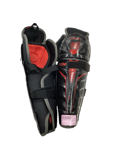 Used CCM QLT230 Junior Shin Guards Black 11" 11613-S000177127