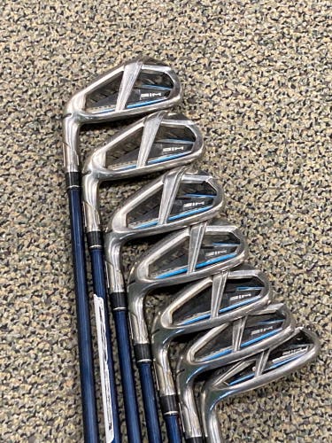 Men's TaylorMade SIM Max OS Iron Set Left Hand Regular Flex Graphite Shaft (Used)