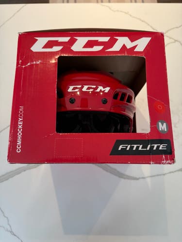 New Red CCM Fitlite Helmet | Medium