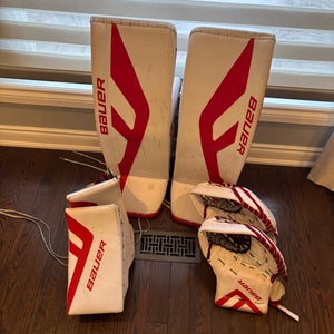 2025 quarter season used pro custom full goal set (includes practice and game gloves)