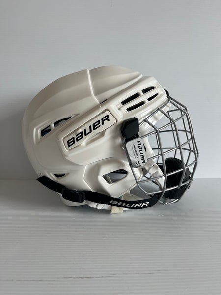 Used Youth Bauer Prodigy Hockey Helmet - White