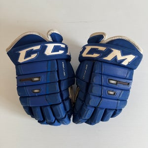 Used 14" CCM Tacks 4 Roll Pro Gloves - Royal