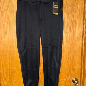 3 Pair Black Men's Large Adult Wilson Game Pants (1 New, 2 Lightly Used)