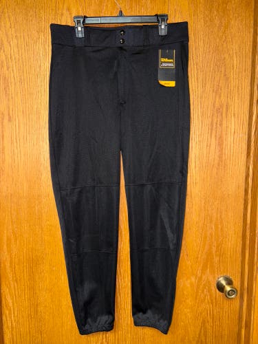 3 Pair Black Men's Large Adult Wilson Game Pants (1 New, 2 Lightly Used)