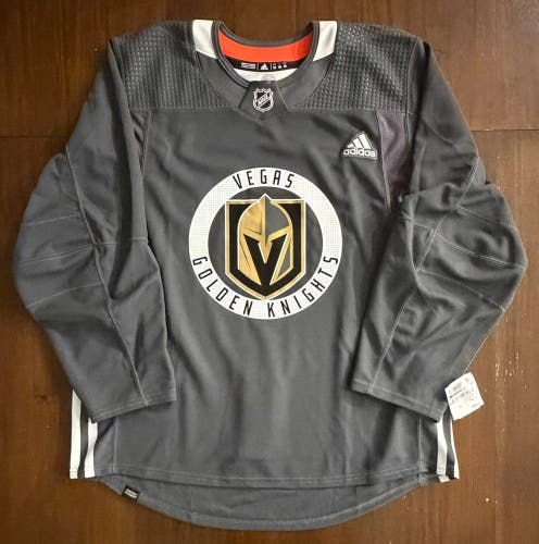 Vegas Golden Knights pro stock gray Adidas practice jersey size 52 NWT