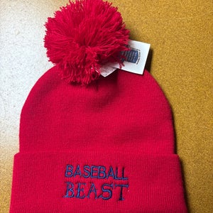 Baseball BEAST Red Adult Unisex One Size Fits All Hat (New)