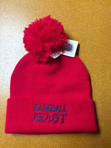 Baseball BEAST Red Adult Unisex One Size Fits All Hat (New)