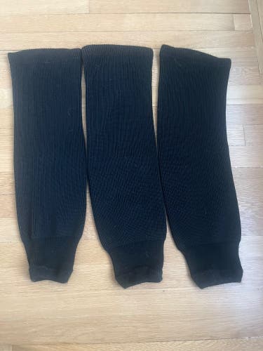Black Intermediate Knit Socks - 3 Socks Total (Used)