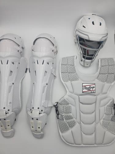 Rawlings MACH Series Catcher's Set Adult White NOCSAE Certified