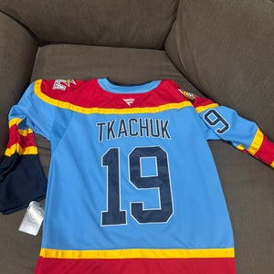 Matthew tkachuk Florida panthers blue alternate jersey men’s size xl new