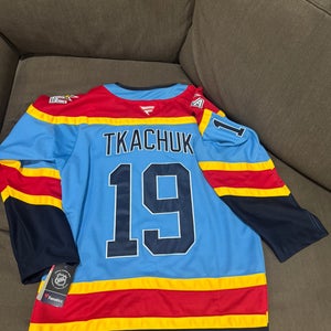 Matthew tkachuk Florida panthers blue alternate jersey men’s size large new