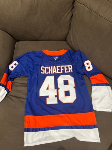 Matthew Schaefer New York islanders blue jersey men’s size medium
