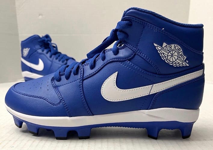 *NEW* Men's Size 16 Nike Air Jordan 1 Retro MCS Baseball Cleats Game Royal Blue