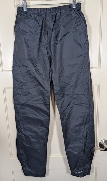 Columbia Teens Boys Rain Pant XL Black Logo Elastic Waist Waterproof Outdoor