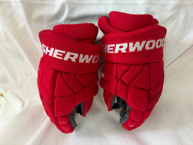 Detroit Red Wings DeBrincat Gloves 13" Pro Stock (Used)