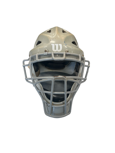 Used Wilson WILSON CATCHER HELMET Catchers Helmet w/Mask Grey MD 11682-S000126692