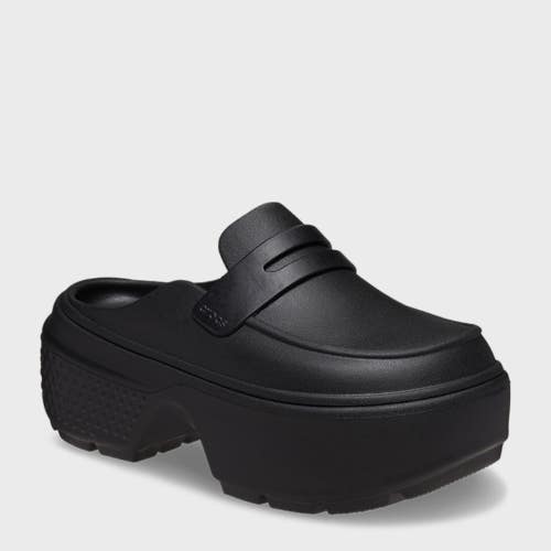 Crocs Stomp 209937-060 Loafers Men's US 4 Black Slip On Platform Shoes HAWK2099