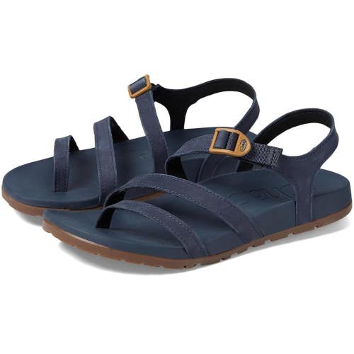 Chaco Lowdown JCH109676Z Sandals Women's US 11 Navy Leather Strappy HAWK1248