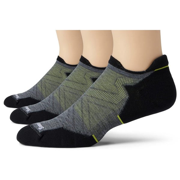 Smartwool Run Socks Men's XL Gray Multi Targeted Cushion Low Cut 3-Pack JDM2659