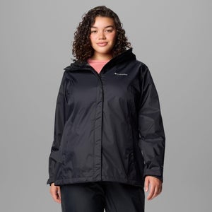 Columbia Arcadia II Rain Jacket Women 1X Plus Black Omni-Tech Waterproof DDR2182