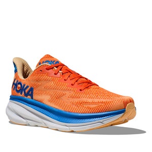 Hoka One One Clifton 9 1132210-VOIM Mens 9 2E-Wide Orange Running Shoes GBNC1660