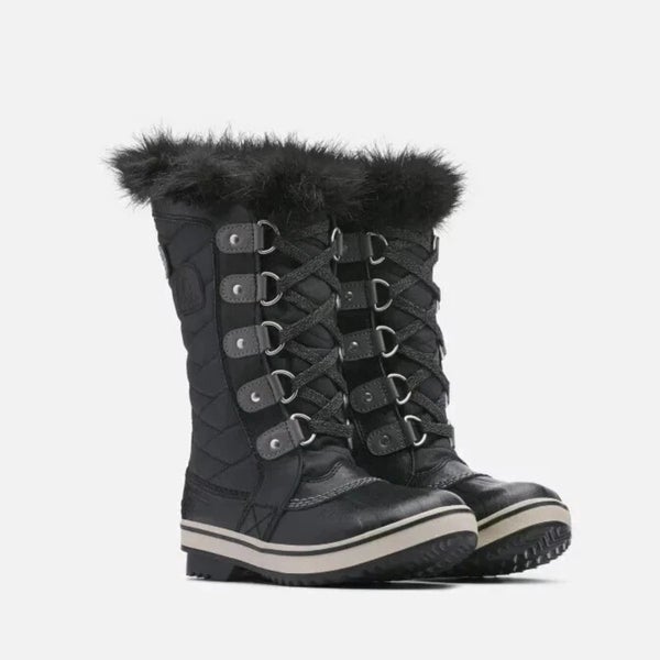 Sorel Tofino II 1690541-010 Kids 5 Black Faux Fur Waterproof Winter Boot RHS7602
