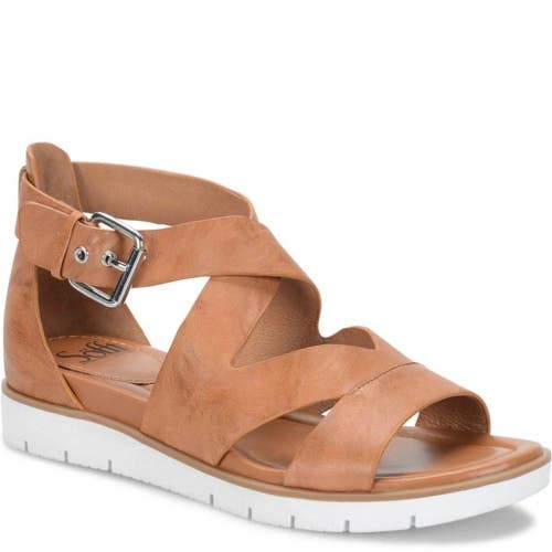 Sofft Mirabelle 1288705 Sandals Women's 9.5 Luggage Leather Ankle Strap VER1385