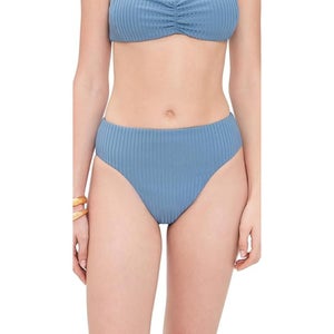 L*Space Savannah Bikini Bottom Women XL Baltic Ribbed High Waisted Beach JDM2533