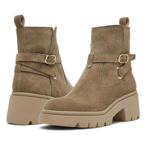 Steve Madden Colletta Women's US 9 Taupe Suede Round Toe Ankle Boots RHS7594