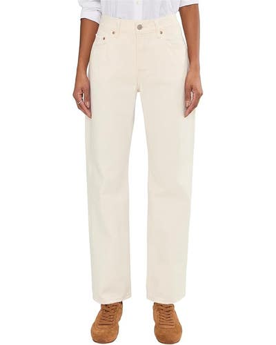 Levi's Premium 501 90s Jeans Women's 25X30 White Cotton Straight Leg DDR2545