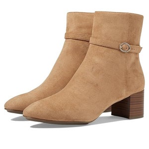 Anne Klein Kaci Boots Women's 7.5 Dark Natural Block Heel Ankle Bootie RHS7564