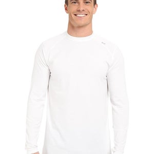 Tasc Performance Carrollton T-Shirt Men Medium White Long Sleeve Fitness DDR2842