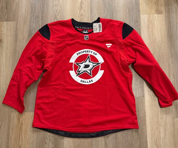 New MIC Pro Stock Dallas Stars FANATICS Practice Jersey-56-Red