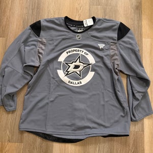 New MIC Pro Stock Dallas Stars FANATICS Practice Jersey-56-Gray