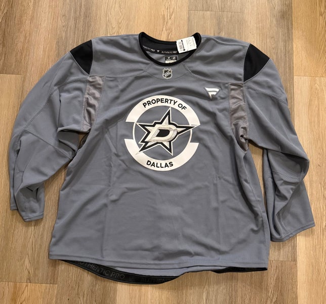 New MIC Pro Stock Dallas Stars FANATICS Practice Jersey-56-Gray