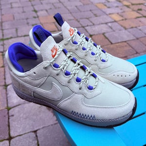 WOMENS NIKE AIR FORCE 1 WILD OLIVE AURA/ RACER BLUE FB2348-301 US SIZE 10 (NWOT)