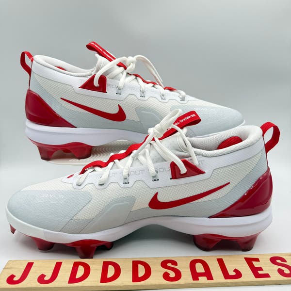 Nike Force Trout 9 Elite MCS Baseball Cleats FZ0884-101 Red  display picture 1