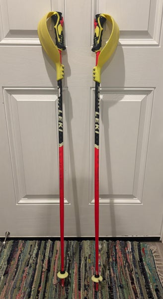 46in (115cm) Leki World Cup Lite SL Racing Ski Poles (Used)
