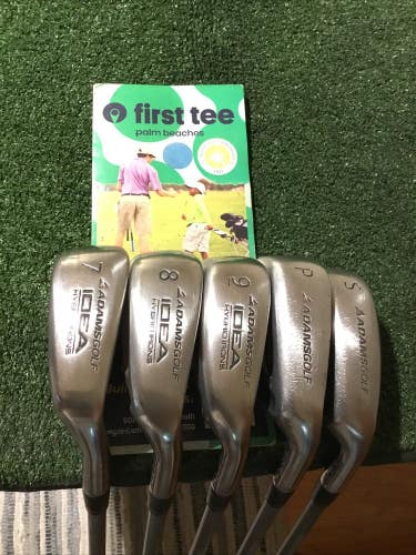 Adams Idea A3OS Hybrid Irons Set 7-PW-SW Seniors Lite ProlaunchPlatinum Graphite