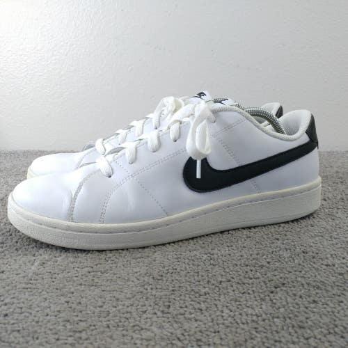Nike Court Royale 2 Mens Size 11 Shoes Low Top White Black Leather Sneakers